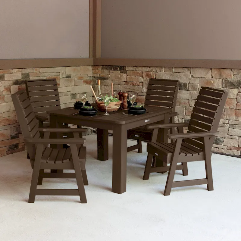 Weatherly 5-piece Outdoor Dining Set - 42 x 42 Table, Dining-height