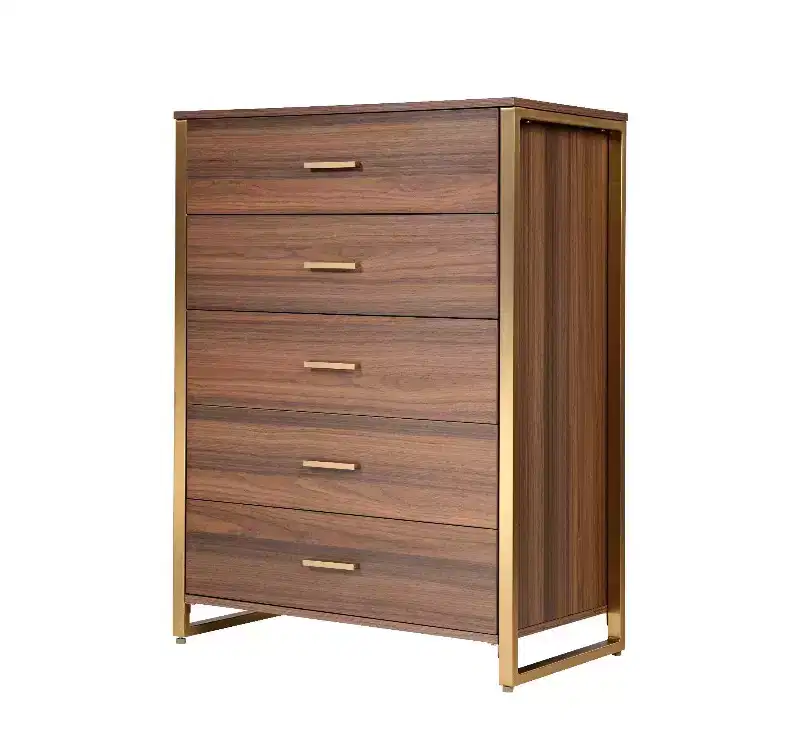 42 Chest 5-Drawers Dresser Accent Cabinet Walnut
