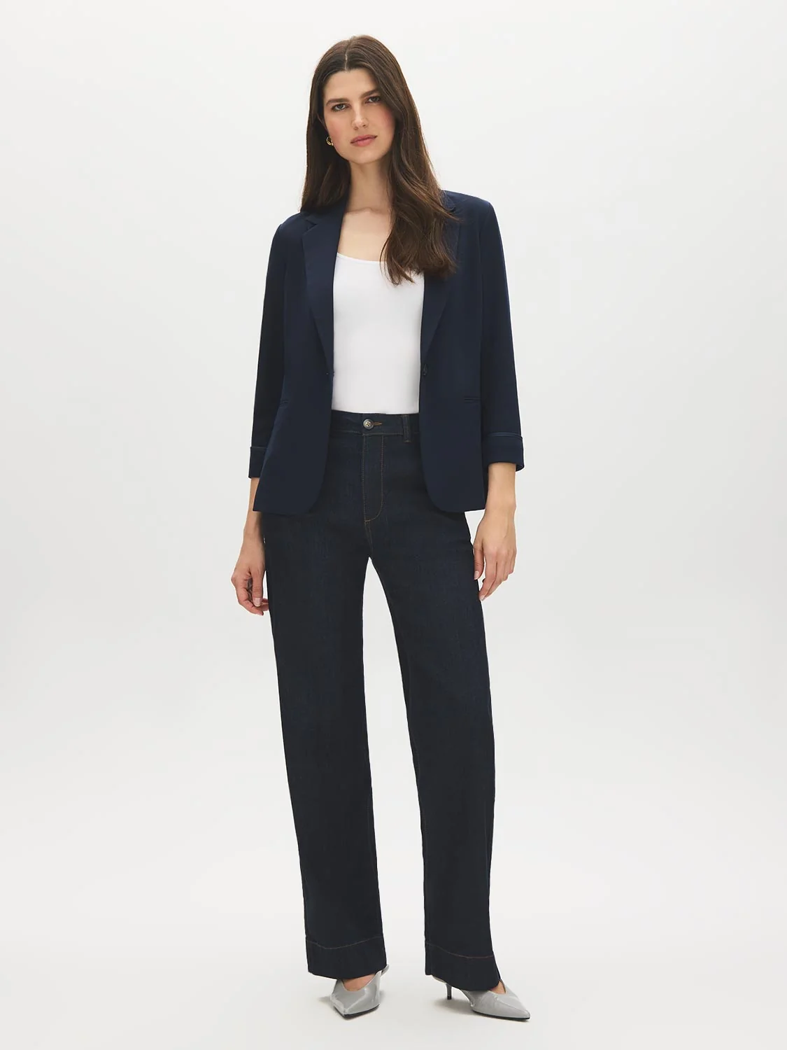 Cuffed Sleeve Blazer