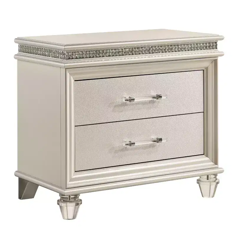 2pc Granite Nightstand and Dresser Set Pearl White - HOMES: Inside + Out