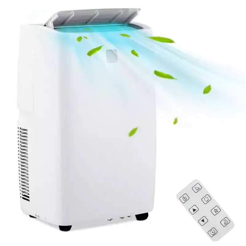 Portable Air Conditioner & Dehumidifier, 14,000 BTU for 750 Sq Ft Rooms, with Sleep Mode, Swing Fan, Timer, Remote & Window Kit