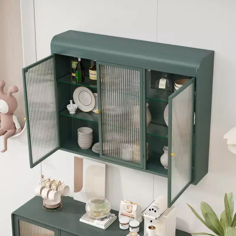 36''w Wall Cabinets for Laundry Room, Acrylic Glass Wall Mounted Storage Cabinets Medicine Cabinet for Kitchen Garage Laundry, 3 Door