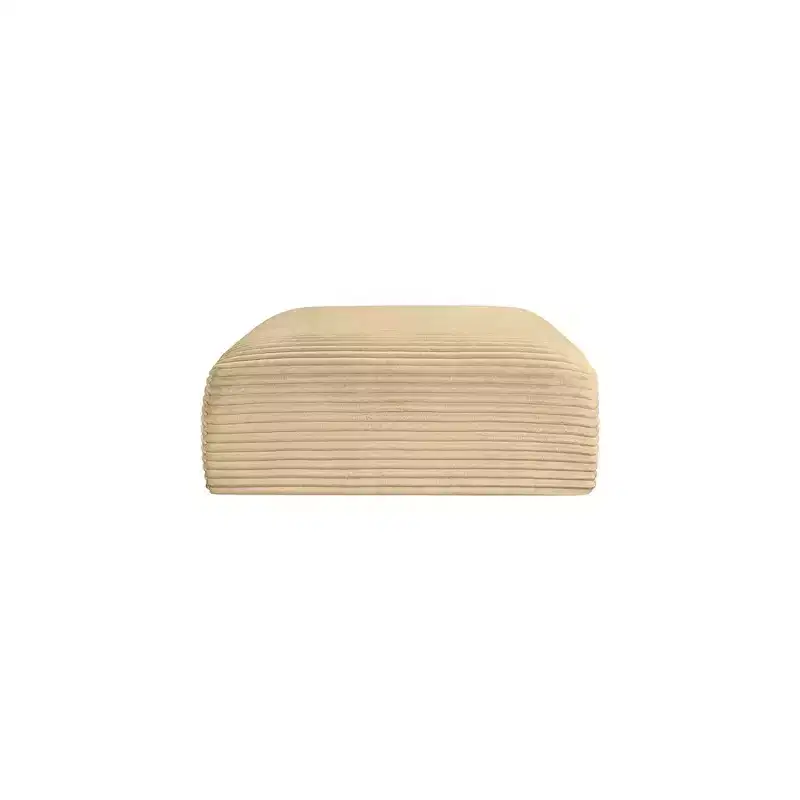 Meridian Furniture,Shaggy Corduroy Performance Fabric Ottoman