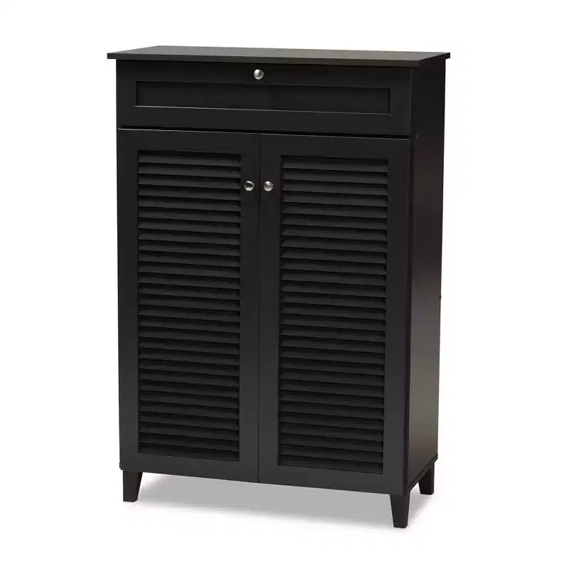 Shelf Wood Shoe Storage Cabinet with Drawer