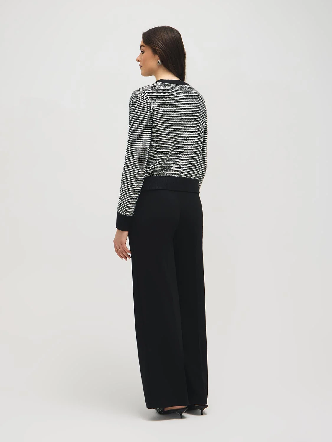Tweed Button-Front Cardigan