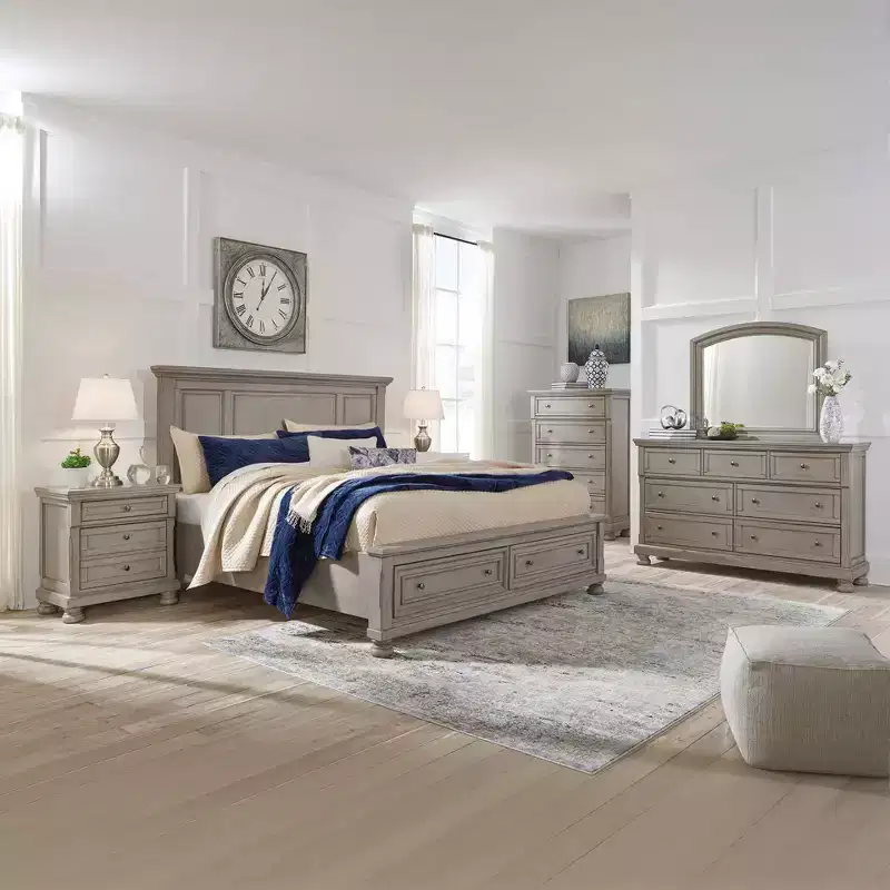 7-Drawer Traditional Dresser - Light Gray, Dovetail Construction