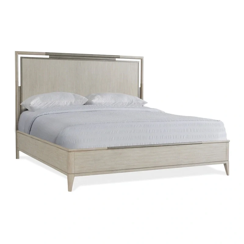 5-Piece Bedroom Set with Panel Bed, Dresser, Mirror, Nightstand & Chest, Champagne Finish, King