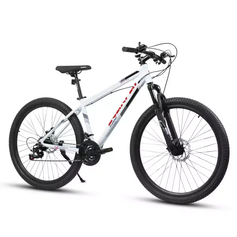 Okak 27IN Mountain Bike with Suspension Fork and Aluminum Frame, 21-Speed Dirt Bike with Disc Brake, Adult Bike for Men and Women