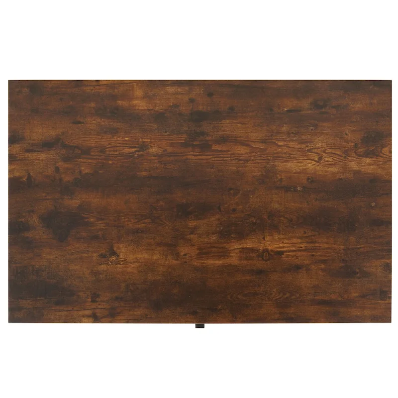 Rectangular Wood Coffee Table with Metal Legs, 47W x 30D x 16H