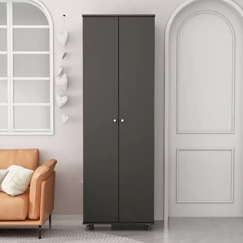 Double Door Vertical Shoe Cabinet with 8 Shelves, Storage Cabinet