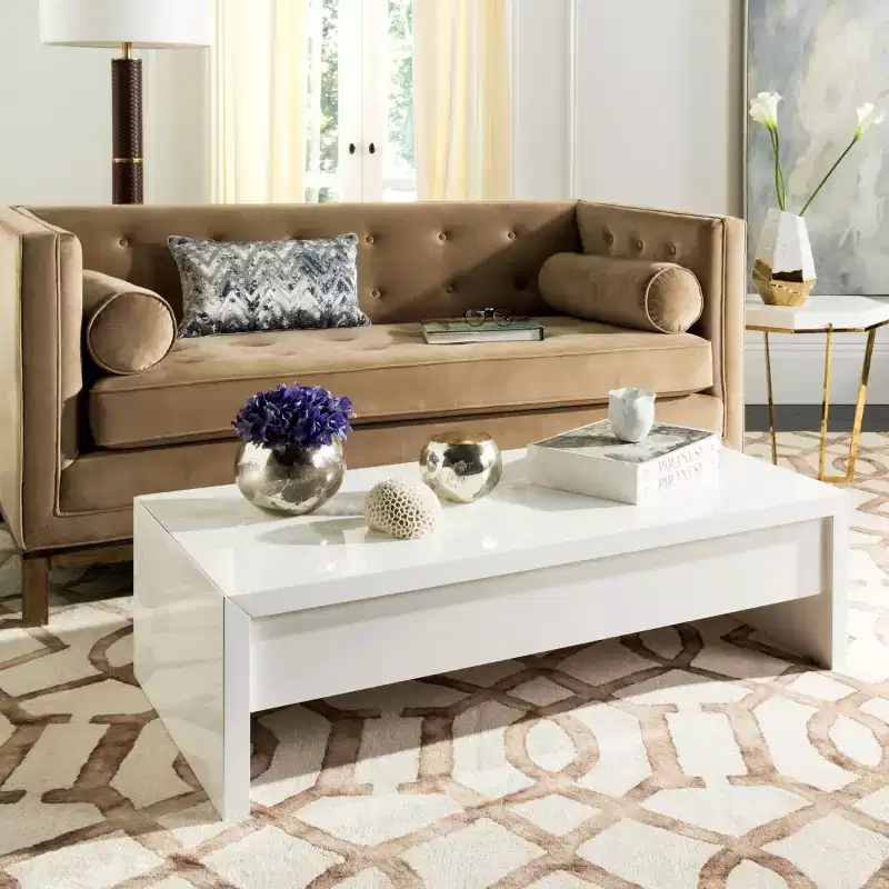 Kinsley Lift - Top Coffee Table - FOX2234A - White - Safavieh Couture