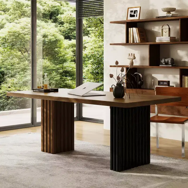 Luck Live Mid-Century Modern 66.9 Desk, Computer Desk & Office Workbench