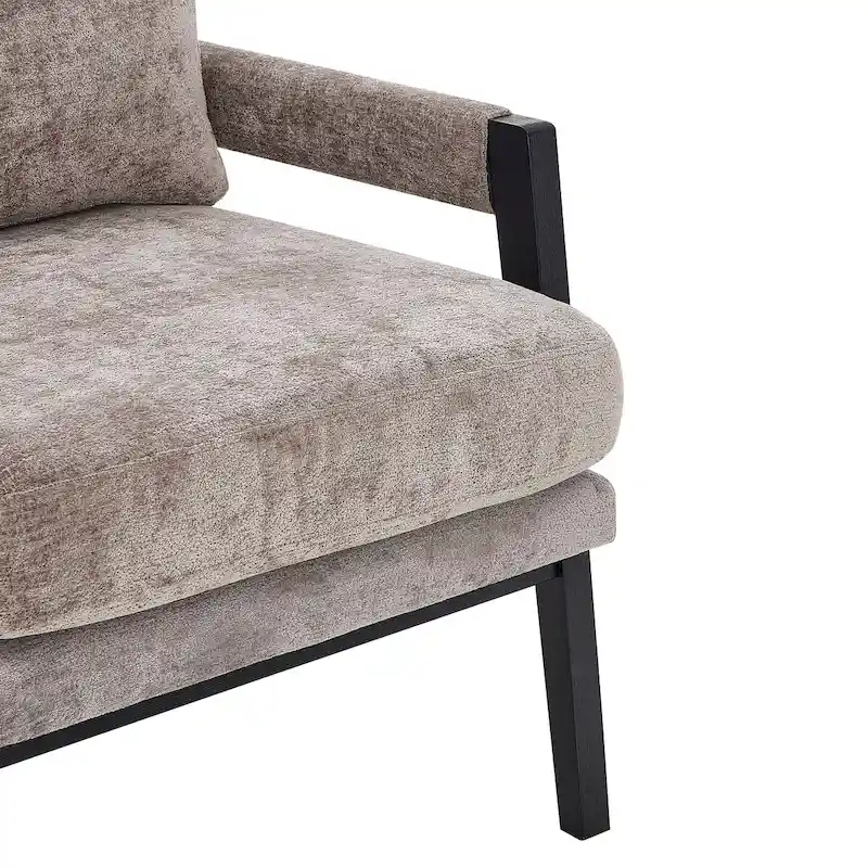 Roundhill Furniture Kelly Mid-Century Modern Chenille Upholstered Accent Armchair