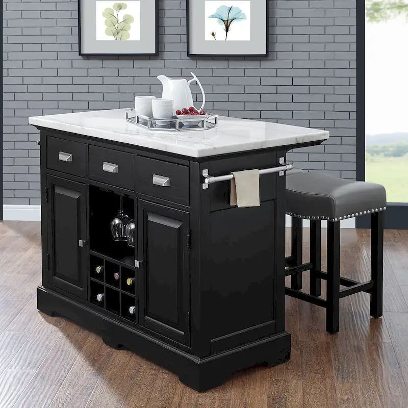 Steve Silver Ariana Kitchen Island 3-Piece Set