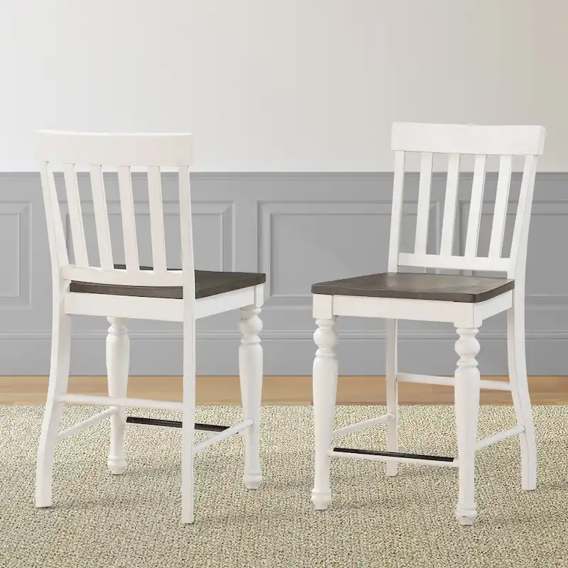 Farmhouse Two-Tone Counter Chairs