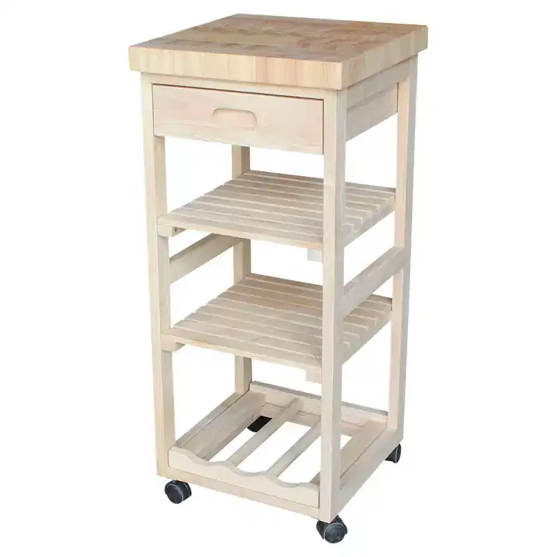 Ashley Kitchen Trolley - Unfinished - International Concepts