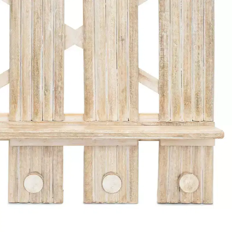 Crane Baby 5.5"x20" Charlie Farmhouse Fence Wall Shelf Organizer Beige