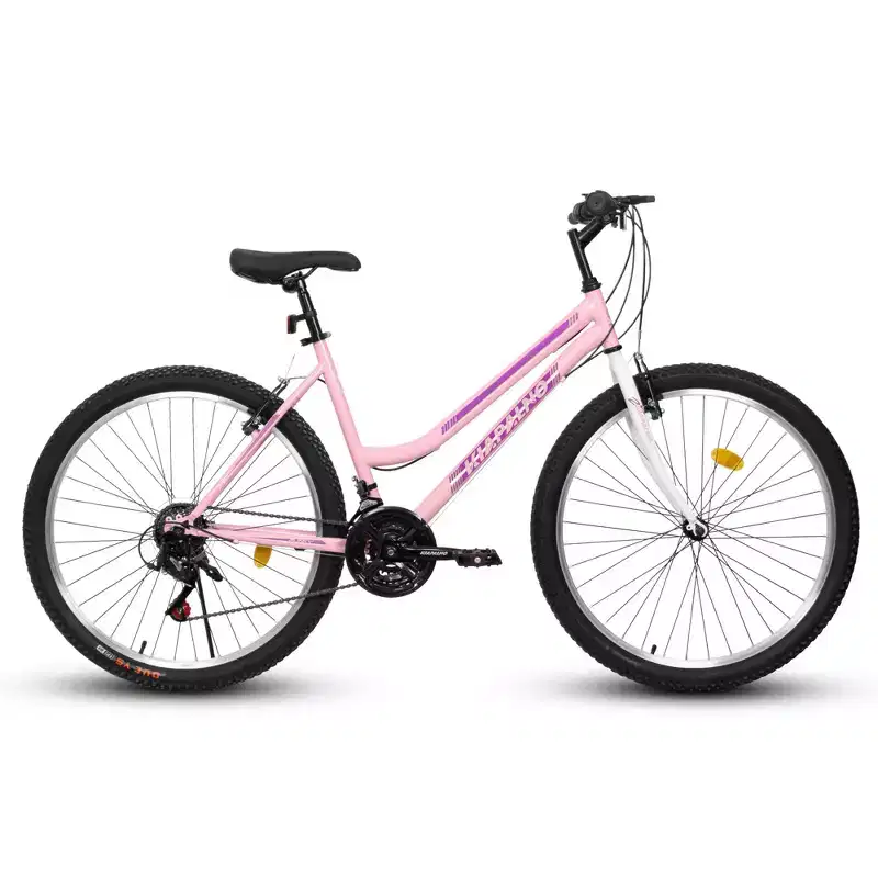 Okak 24/26IN Mountain Bike with Carbon Steel Frame, Adult Bike with 21-Speed System and Dual V-Brake, Kids Dirt Bike for Adult and Teens