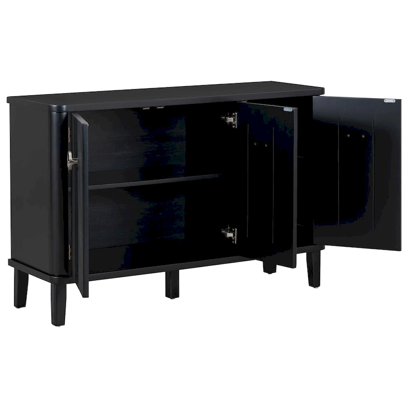 Simple and Atmospheric Solid Wood Veneer Fraxinus Mandschuric Cabinet