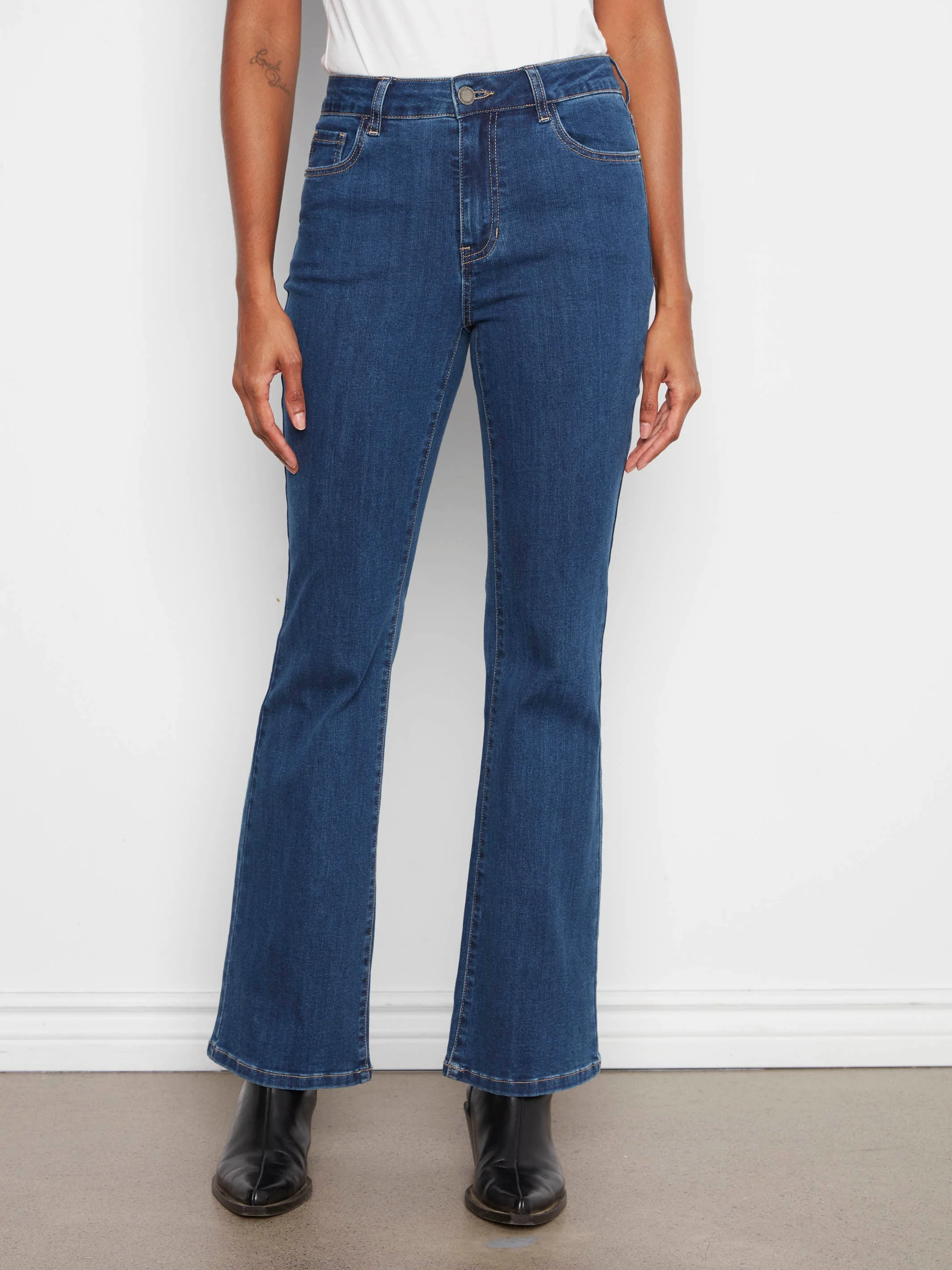 Flare Leg Jeans - Indigo
