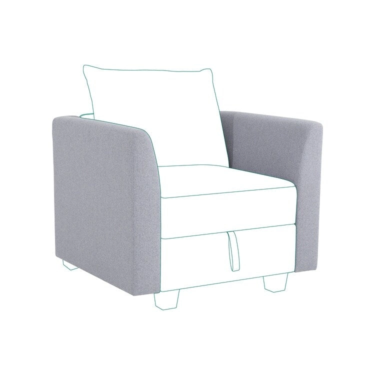 Modern DIY Convertible Modular Sectional Ultimate Sofa Collection - Optional Ottoman Middle and Armrest Modules