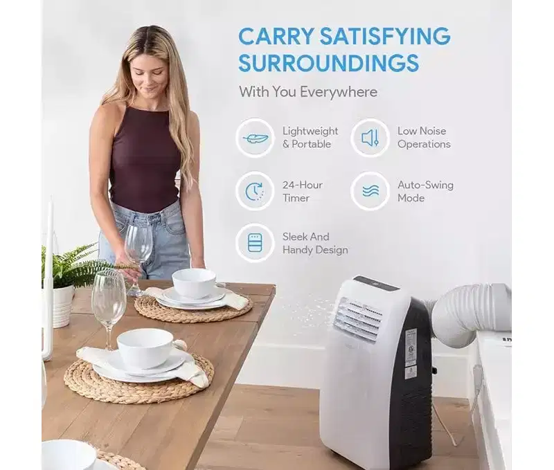 SereneLife 12,000 BTU 3-in-1 Portable Air Conditioner, Dehumidifier