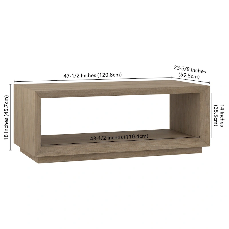 Tannen 48 Wide Rectangular Coffee Table - 47.5 Wide