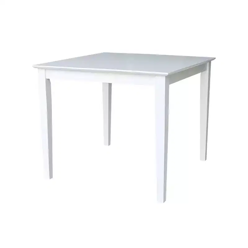 Solid Wood 36" Square Dining Height Table White - International Concepts