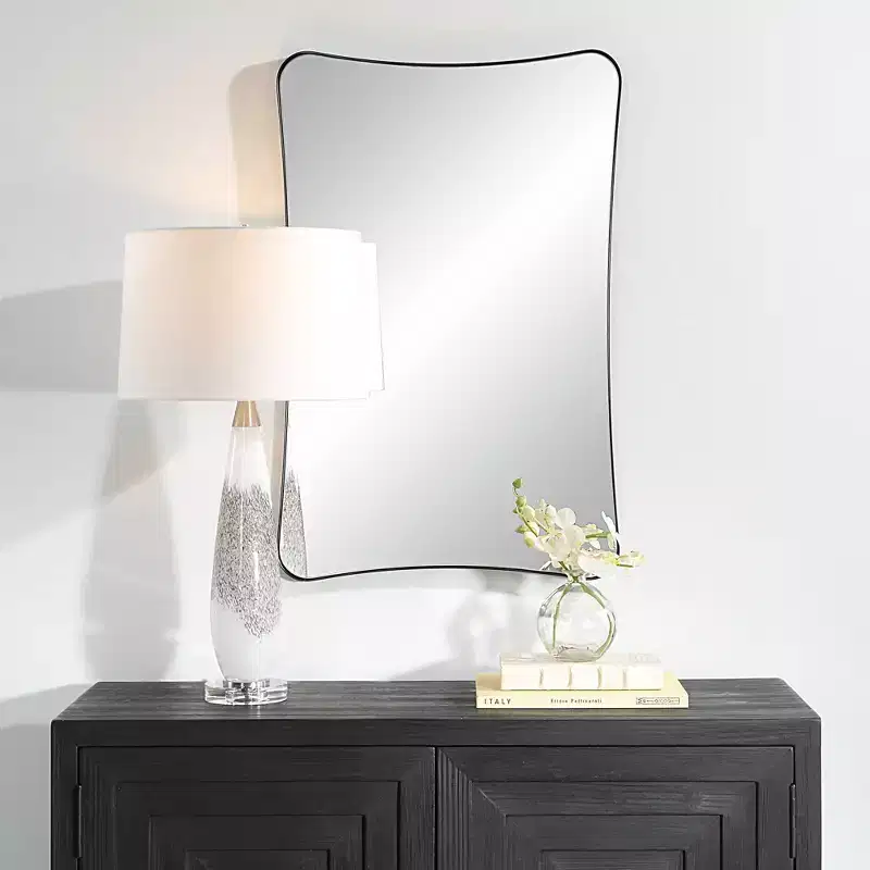 Uttermost Loudon 22 x 34 Black Vanity Mirror