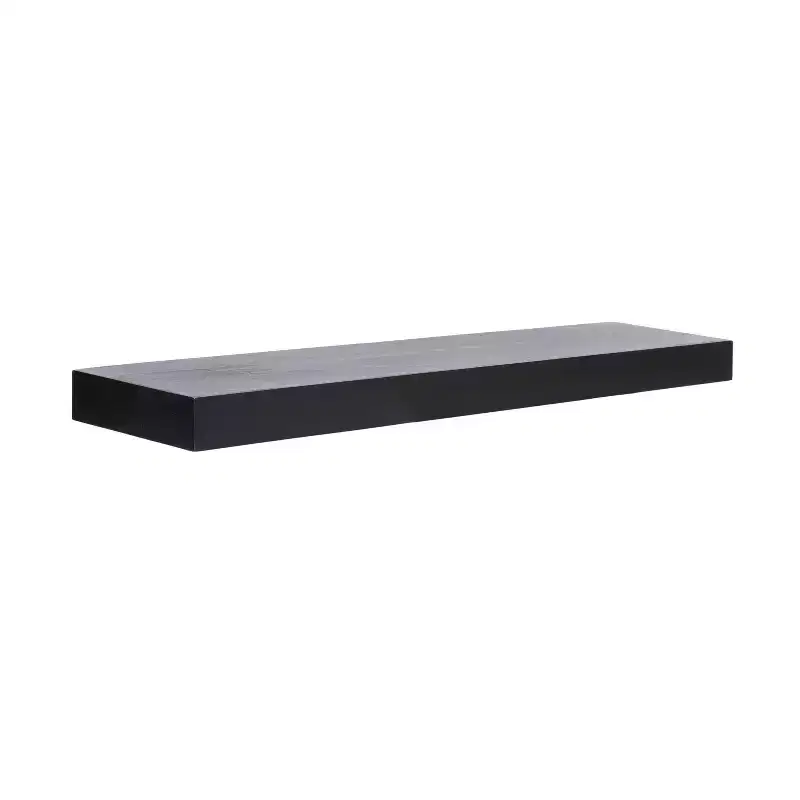 Kate & Laurel All Things Decor 36"x8" Havlock Wood Floating Shelf Black