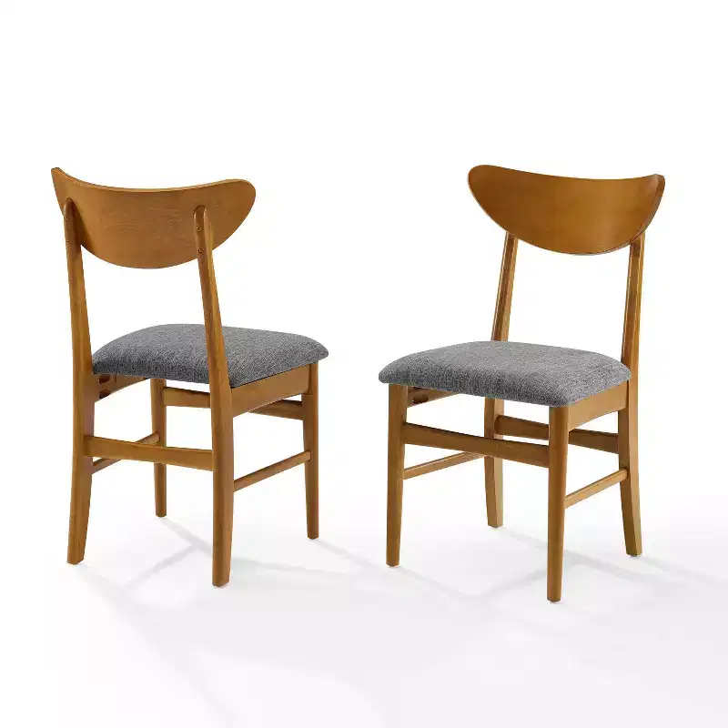 Set of 2 Landon Wood Dining Chairs with Upholstered Seat - Crosley