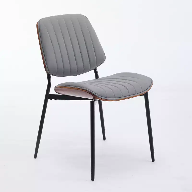 Linen Beige Armless Dining Chair, High Back, Set of 2