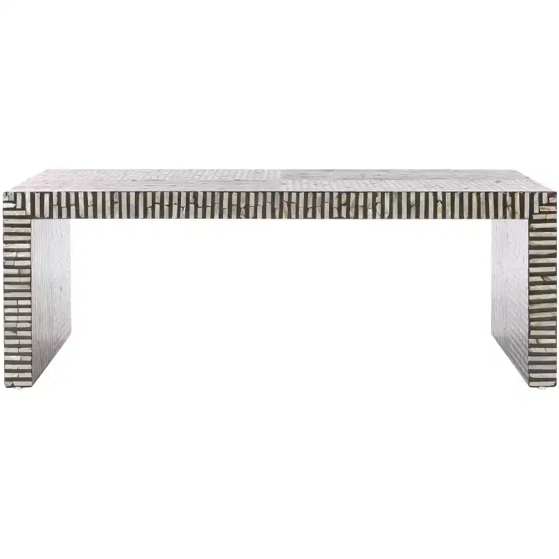 Hamza Rectangle Coffee Table - COF1805A - Silver/Black - Safavieh