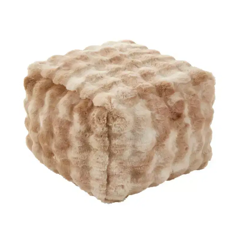 Plush Bubble Faux Fur Pouf