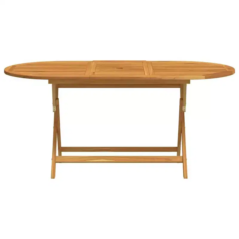 vidaXL Garden Table Wood Brown Solid eucalyptus wood Medium Foldable - 63 x 33.5 x 29.5 Brown