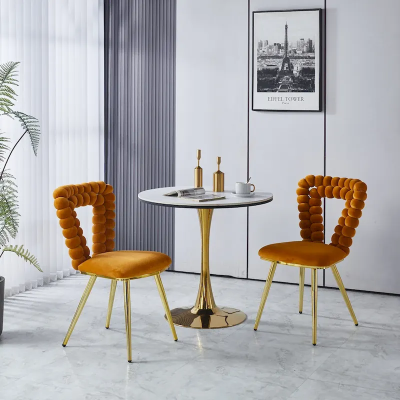 22.04 Accent Chairs with Iron Legs (Set of 2)