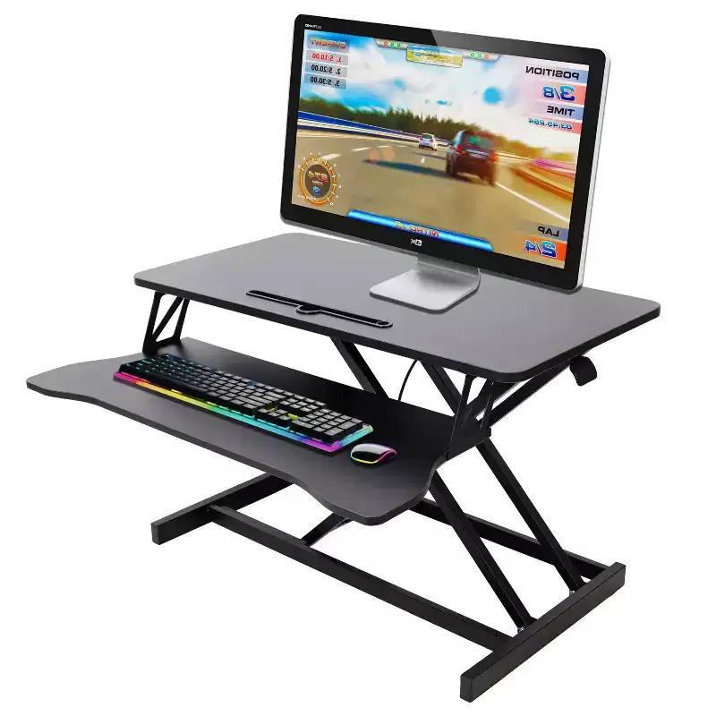 Standing Desk Converter, Height Adjustable Sit Stand Up Desk Riser with Keyboard Tray, Desktop Workstation