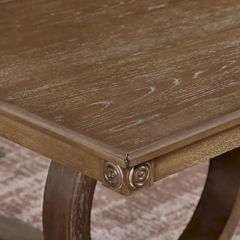 Furniture of America Agio Transitional Brown 84-inch Expandable Dining Table