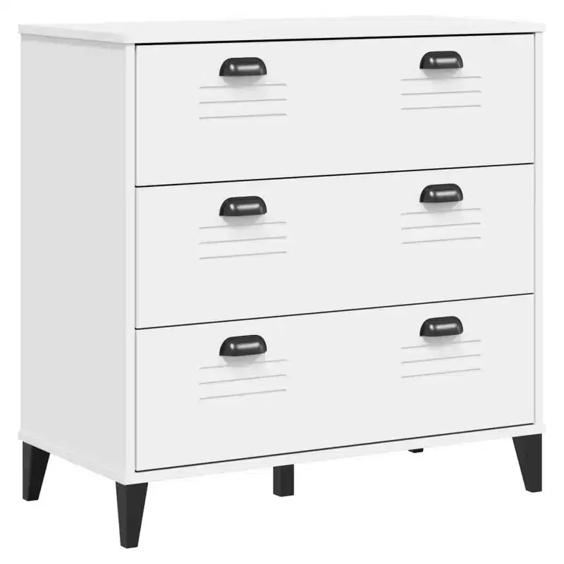 vidaXL Drawer Cabinet File Storage Home Living Room Furniture Solid Wood Pine