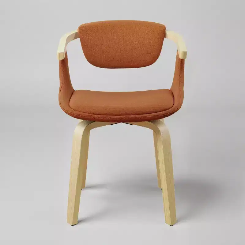 Art Leon Fabric Upholstered Swivel Dining Chair