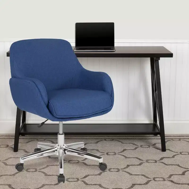 Flash Furniture Rochelle Home and Office Upholstered Mid-Back Molded Frame Office Chair