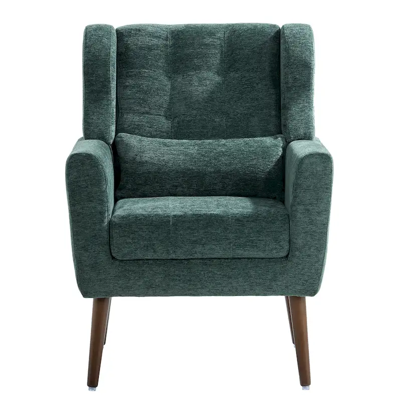 Mid Century Comfy Reading Chair with Chenille Fabric