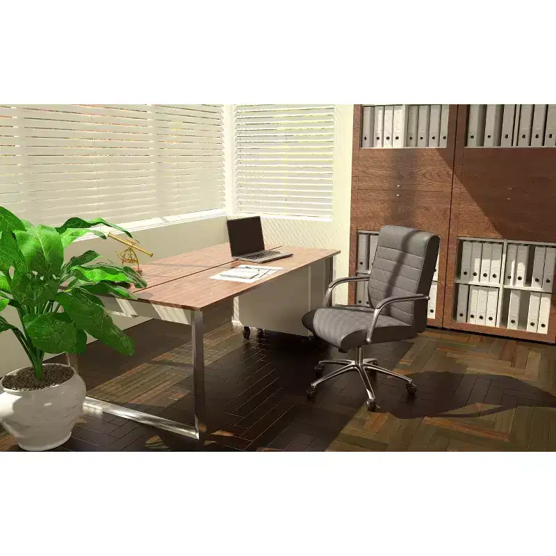 Executive Conference Chair Gray - Boss Office Products: CaressoftPlus, Chrome Base, 275lbs Capacity
