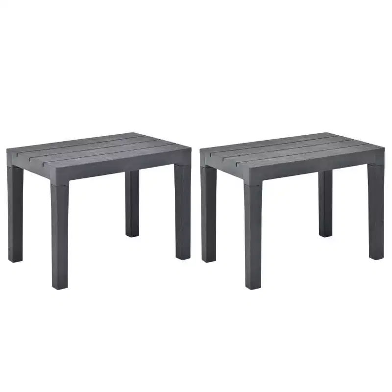 vidaXL 2x Garden Bench Plastic Outdoor Lounge Seating