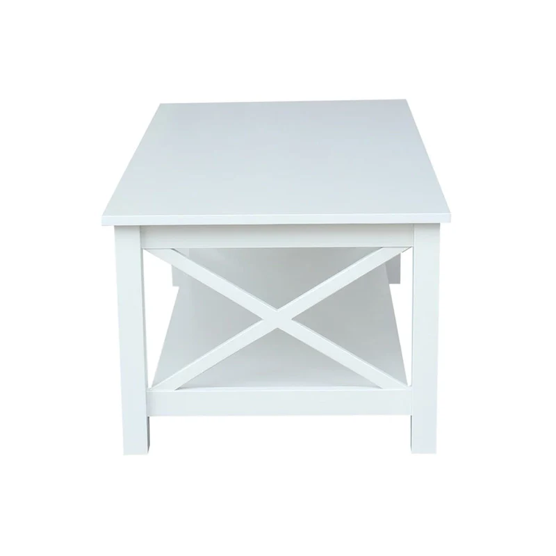 Solid Hardwood Coffee Table with Lower Shelf