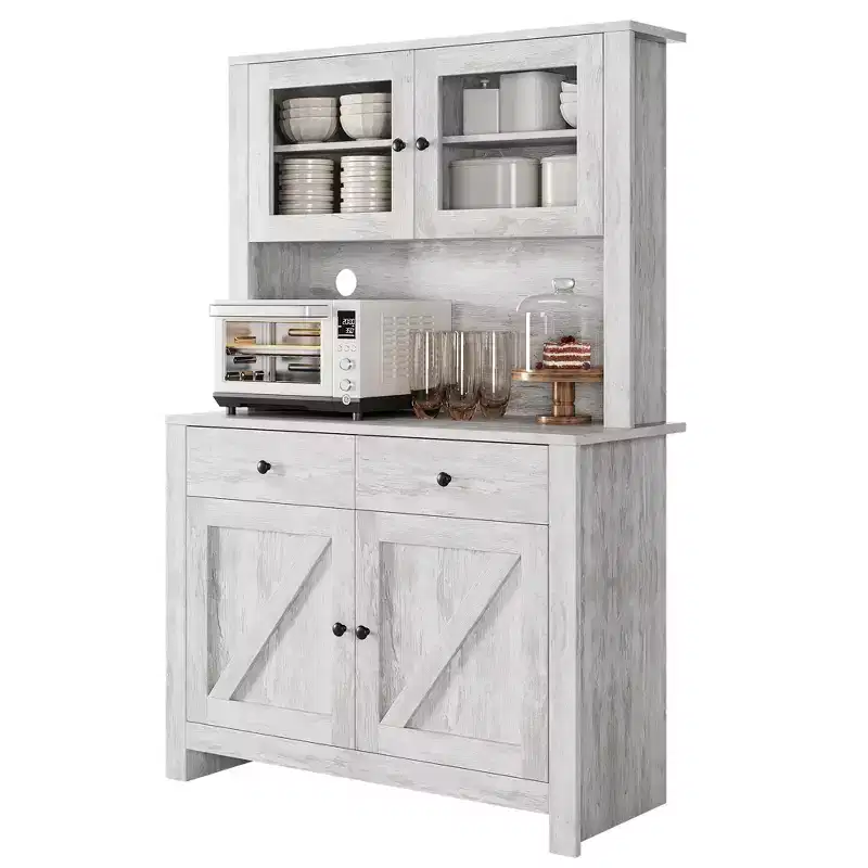 Modern Kitchen Pantry Cabinet  Freestanding Storage Solution for Food, Dishes, and Basic, Ideal for Dining Room Organization  Contemporary Design