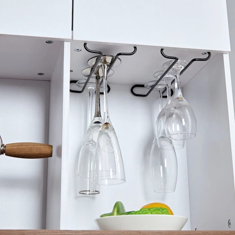 60.9 Farmhouse Coffee Bar Wine Cabinet with Charging Station
