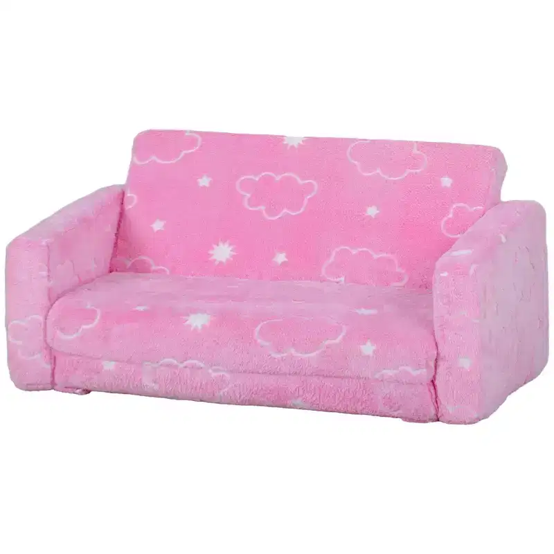 Couch with Glow in the Dark Cloud Pattern, Washable Cover