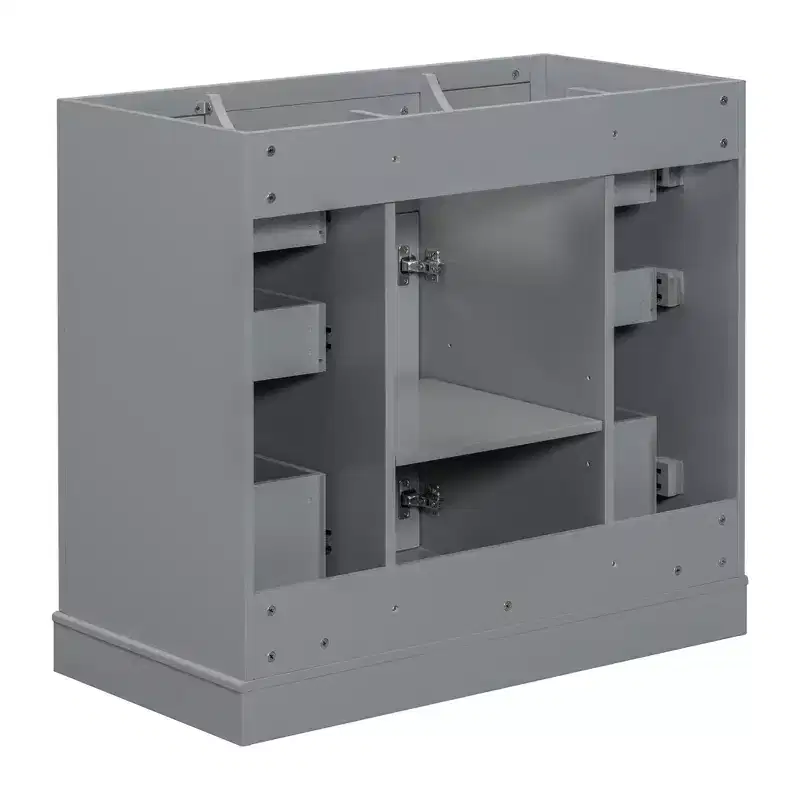 Bathroom Cabinet, 36 Inch Bathroom Vanity with 6 Drawers, Adjustable Shelf,Freestanding Bathroom Vanity Cabinet