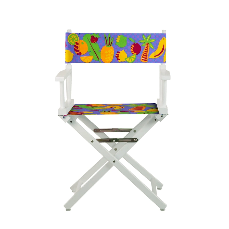 18 Director's Chair White Frame-Calypso Fruit - 21.75W x 17D x 33.75H